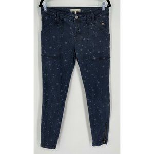 Joie Star and Moon Print Park Skinny Jeans Women's Size 29 Mid Rise Stretch Blue